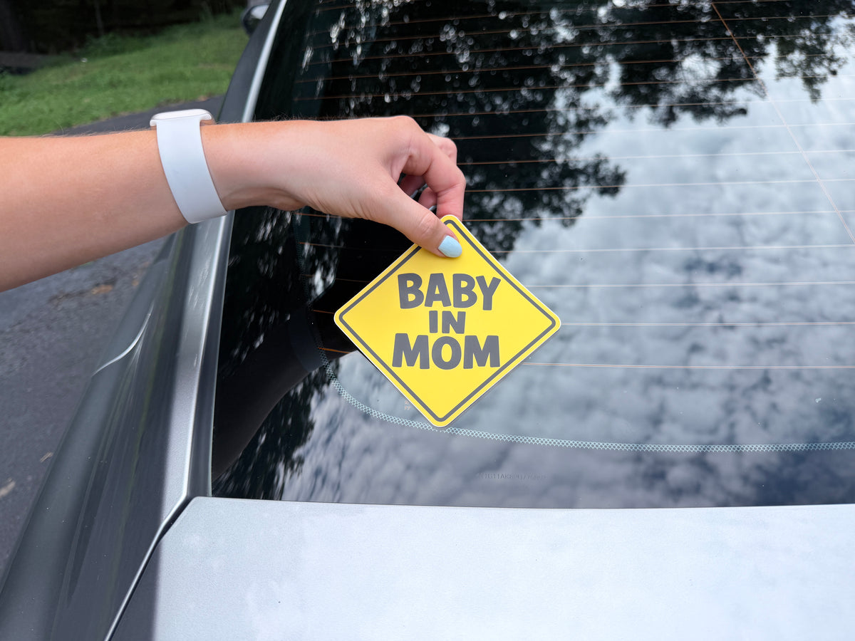 Baby In Mom™ Diamond Sticker (4" x 4")